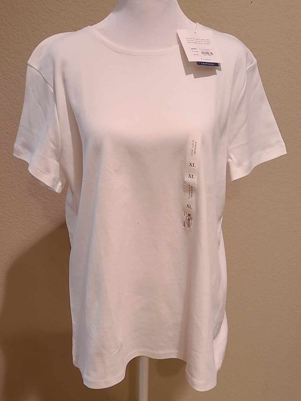 Croft & Barrow Classic Women's Crewneck Short-Sleeve Tee - White Size XL New